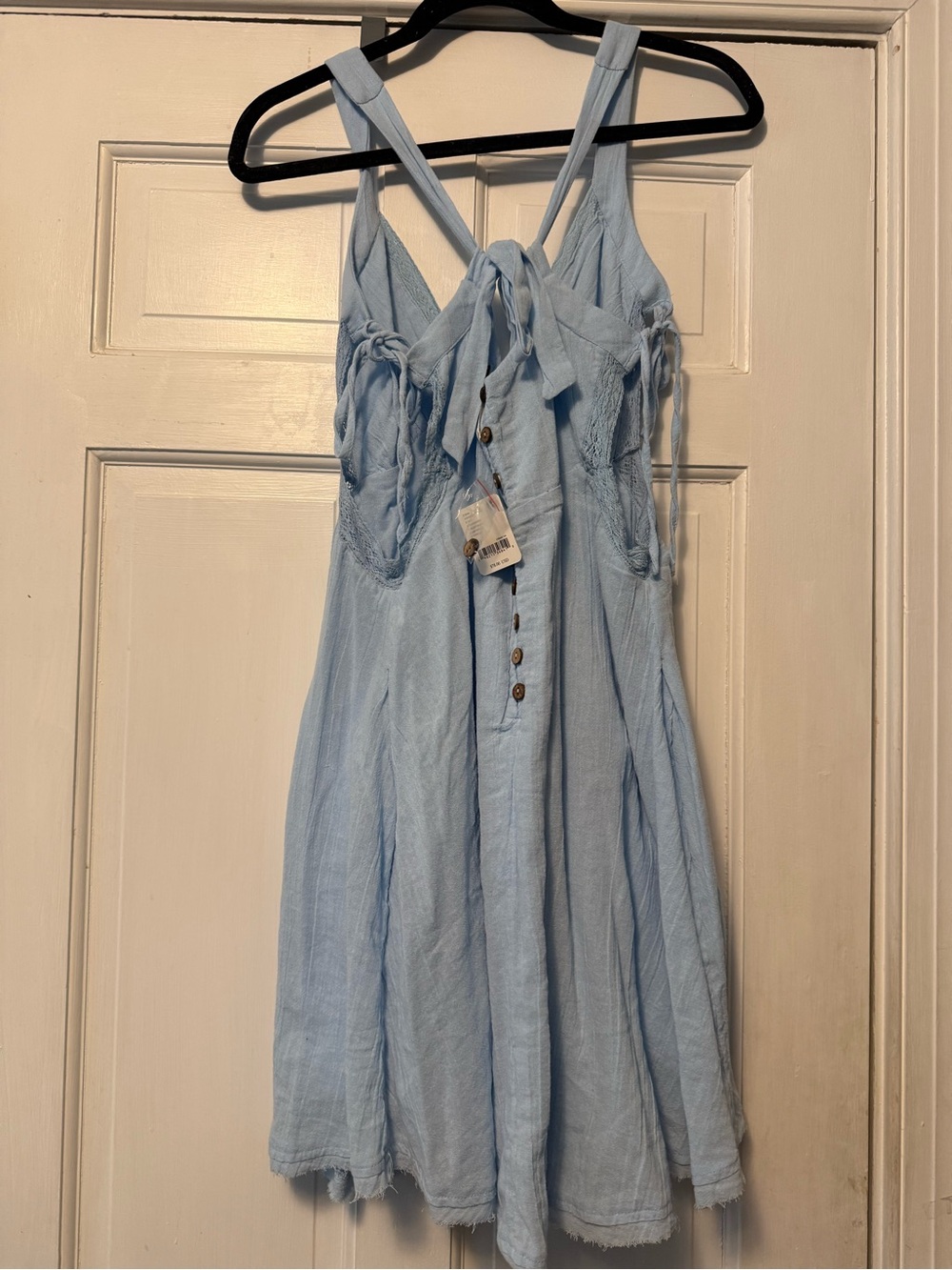 Free People Pale Blue Vivi Mini Dress - Picture 3 of 4